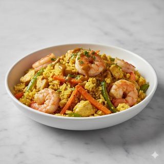 Arroz Con Salsa De Curry