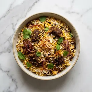 Pilau Rice With White Or Red Sauce