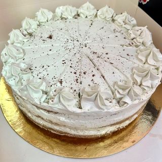 Tarta de Vainilla con Pistacho vegana y sin gluten