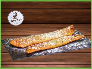 Vegan flautas Nutella Manzana