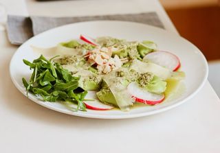 Raviolis de ricota e espinafres