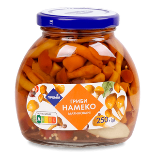 Гриби намеко «Премія» мариновані стерилізовані (250г)