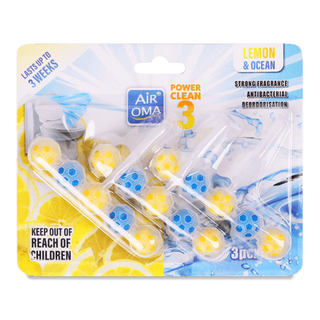Блок для унітазу Air Oma лимон-океан 5 клітин (3*50г)