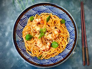 Tallarines Con Gambas