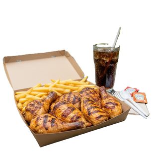 8-piece grilled chicken combo with large fries & soda