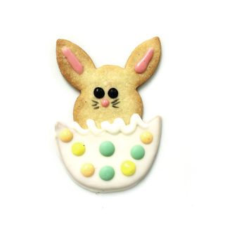 Galleta conejo con huevo choco blanco 