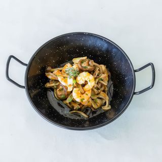 Salteado De Gambas Y Setas Variadas Al Ajillo Sin Gluten