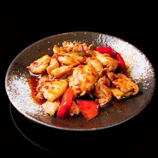 293-Pollo con salsa curry