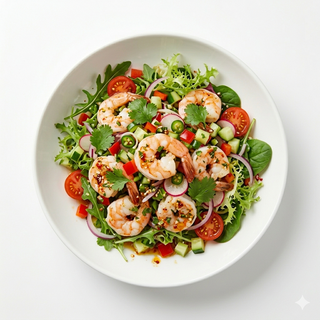 Ensalada de camarón y cilantro (淡皮香菜)