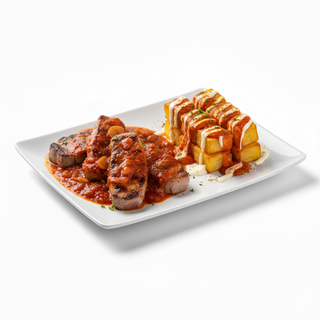 Ración De Carne Con Tomate