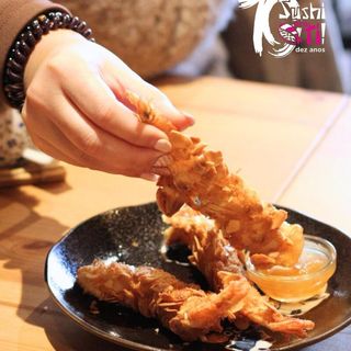 Tempura de Camarão com Amêndoa