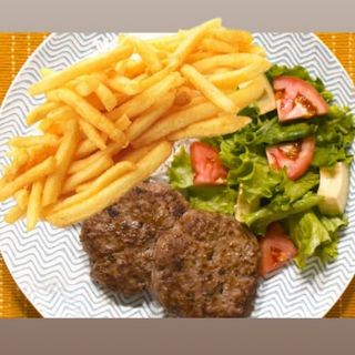 Plato de hamburguesa 