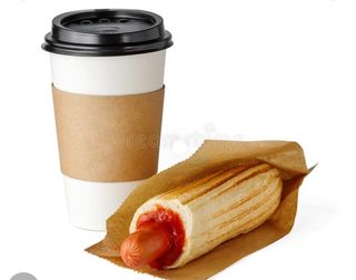 Хот-дог віденський з сиром+Лате ХЛ