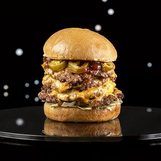Hot Planet Quad burger
