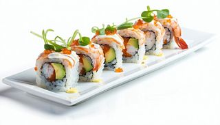 165. Green Amaebi roll