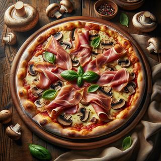 Pizza Prosciutto e funghi   Ø 30cm