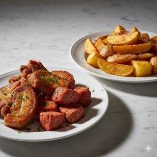 Carne De Cochino Con Papas (Ración)