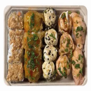 Caixa com Sushi misto e salmão Braseado(A14)