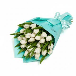 Букет"25 білих тюльпанів"