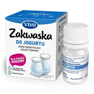 Jogurt domowy VIVO żywe kultury bakterii opakowanie 2 x 0,5g ZAKWASKI VIVO