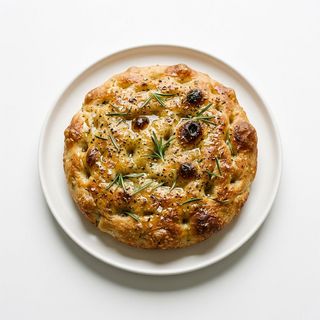 Pizza Focaccia Con Aceite De Oliva