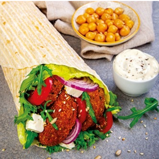 Menu rollo o pita Flafel 