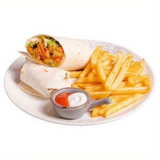 Dürüm Kebab Dentro Patatas