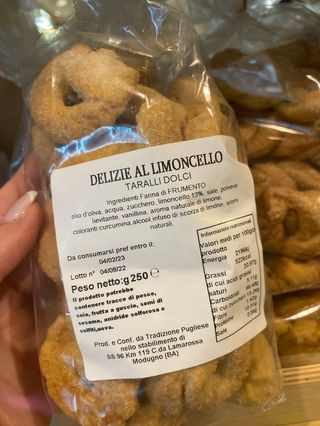 Taralli dolci, al limoncello 250 g