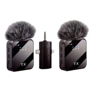 Microphone 2 En 1 Sans Fil F11-2 Pour Iphone/android Et Type C