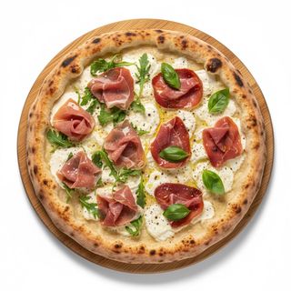 Stracchino e speck o crudo