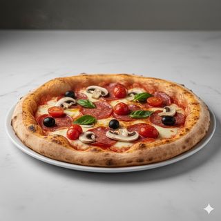 Salame  piccante e funghi