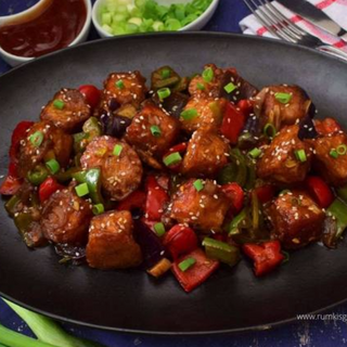 Paneer chilly/queijo chilly