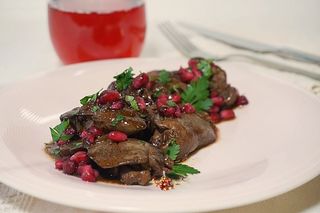 Ficăței de pui in sos de rodie