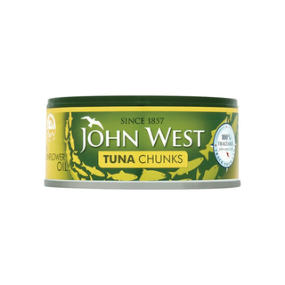 Ton bucati in ulei de floarea soarelui John West 145g