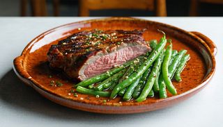 Rasol de porc la cuptor cu fasole franţuzească