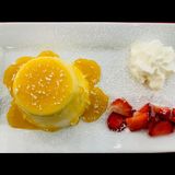 Flan de Panacotta casero  con caramelo 