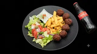 Polpette di carne + Patatine + Bibita a scelta