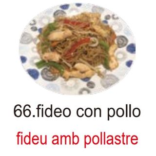 66.fideos frito con pollo