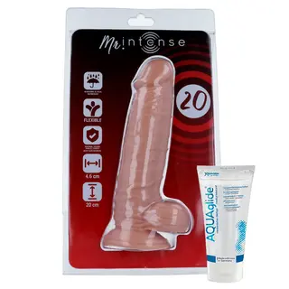 Dildo Mr Intense 20 (20 Cm) + Lubricante Aquaglide 50 Ml