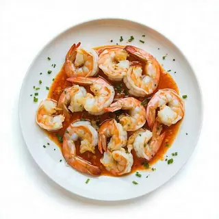 Gamba roja al ajillo
