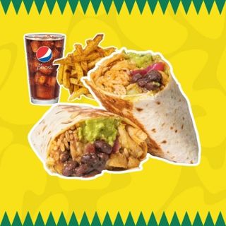 Tmx chipotle + Patatas caseras con sazón o Nachos con Queso + Bebida