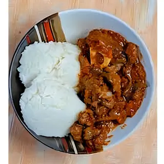 Ugali with Beef Stew