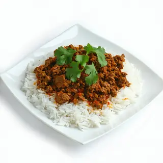 05 Arroz blanco con ternera picante