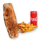 Rollo Kebab z serem (małe), frytki, Coca Cola 0.33l