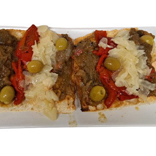 Torrada Escalivada Con Pan De Coca