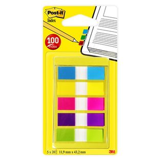 Post-It Index Pequeño 3+2 Gratis, Color Surt 5X20/Pack