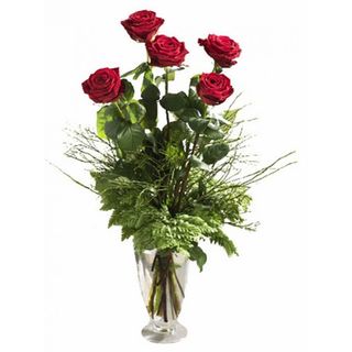 Mazzo di 5 Rose Rosse Festa della Mamma