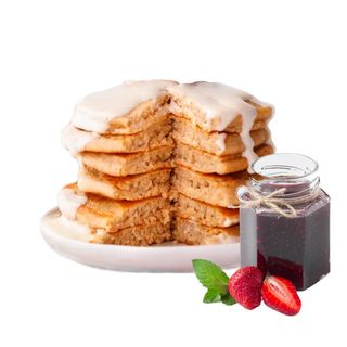 Панкейки з кремом та полуницею 300г