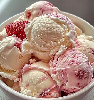 Strawberry & Vanilla Ice Cream