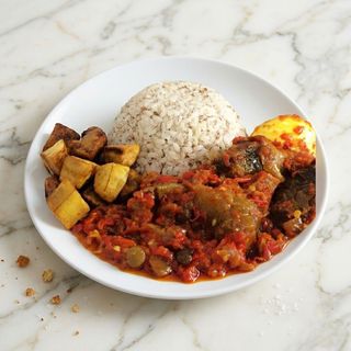 Ofada Rice And Sauce